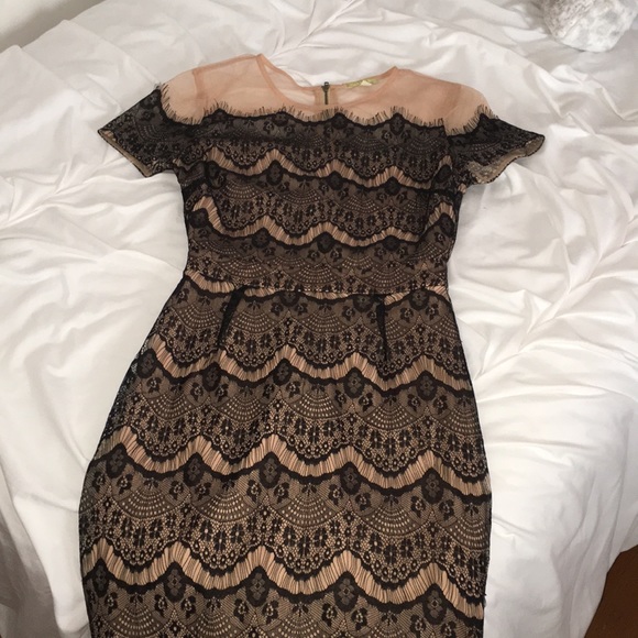gianni bini black lace dress